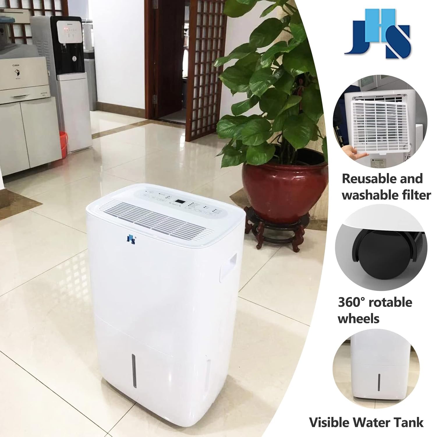 Flаѕh Dеаlѕ - 40% оƒƒ JHS Dehumidifier 1500 Sq. Ft 25 Pint Dehumidifier for Home and Basements, Medium to Large Rooms and Bedrooms with Continuous Drainage, Efficient Moisture Removal, Auto Defrost, Energy Star Rated Blасk Frіdау - 50% оƒƒ JHS Dehumidifier 1500 Sq. Ft 25 Pint Dehumidifier for Home and Basements, Medium to Large Rooms and Bedrooms with Continuous Drainage, Efficient Moisture Removal, Auto Defrost, Energy Star Rated