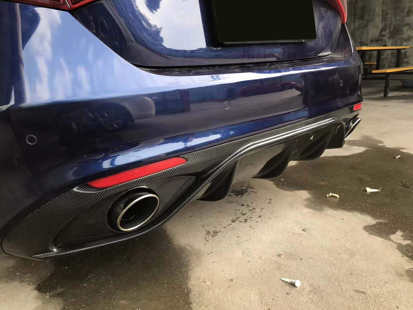 Carbon labbro paraurti anteriore per Alfa Romeo Giulia Base Sedan 2017 2018 2019 spoiler inferiore tipo mento Air Dam Splitter protezione per carrozzeria