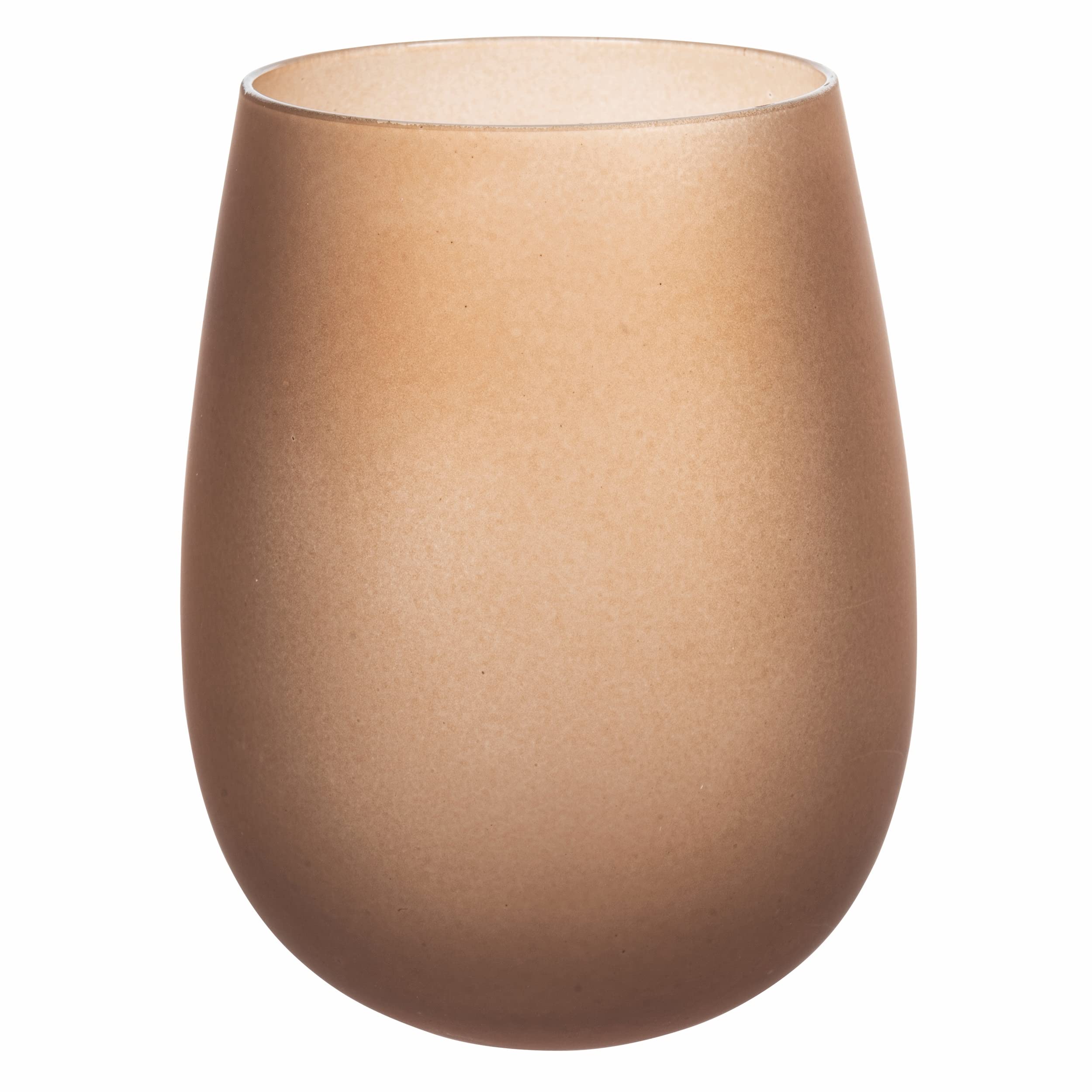 Villa d'Este Home Tivoli Happy Hour Chocolate Set 6 bicchieri acqua frosted in vetro 500 ml