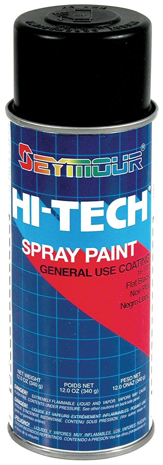Seymour 16-133 Hi-Tech Enamels Spray Paint, Flat Black