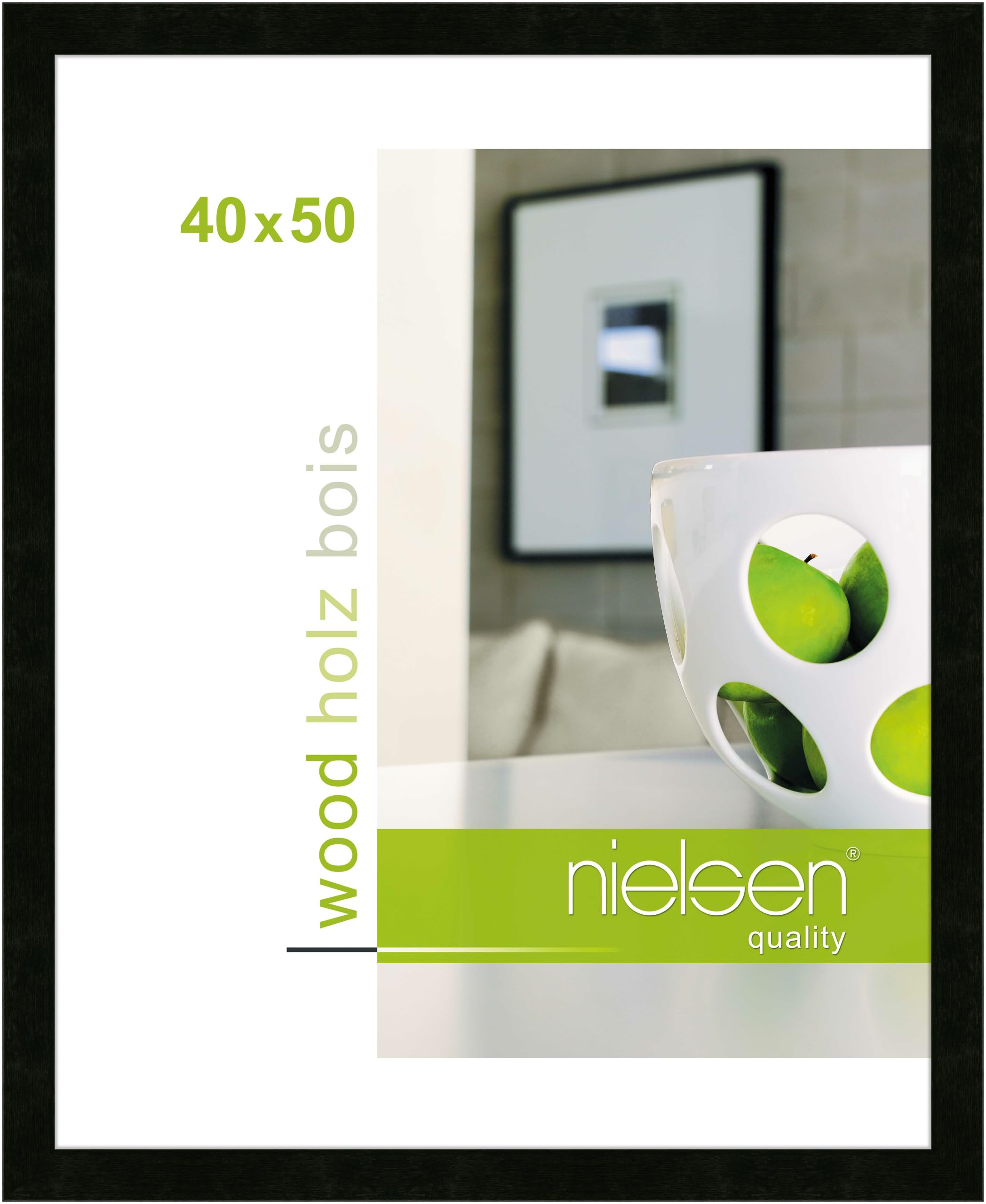 Nielsen Design    Black Essential Wooden Picture Frame in Size 40x50cm, BrandAlley