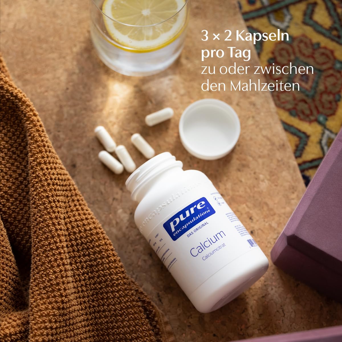 Pure Encapsulations - Calcium (Calciumcitrat) - Für Knochen und Zähne, Energiestoffwechsel - Nahrungsergänzungsmittel - 180 vegane Kapseln