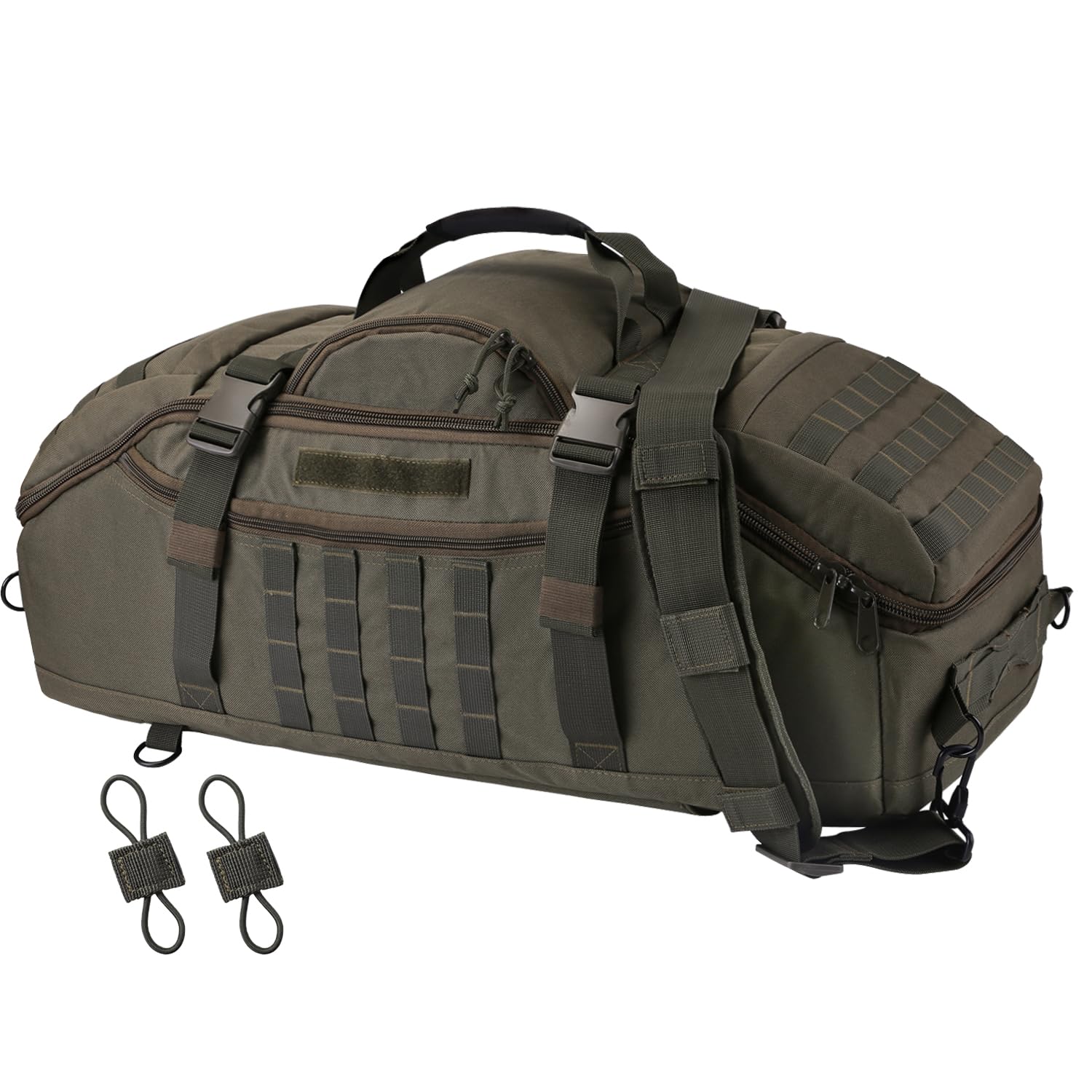 EASY BW 55L Large Travel Gym Duffle Bag Military Tactical Backpack, Army Pack 3 Day Bug Out Bag Rucksack for Outdoor Sport Hiking Camping with Molle