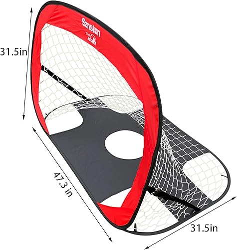 Miniatura 2 de Senston Porterías de fútbol portátiles para niños y adultos, porterías de fútbol de entrenamiento emergentes para patio trasero interior o exterior,
