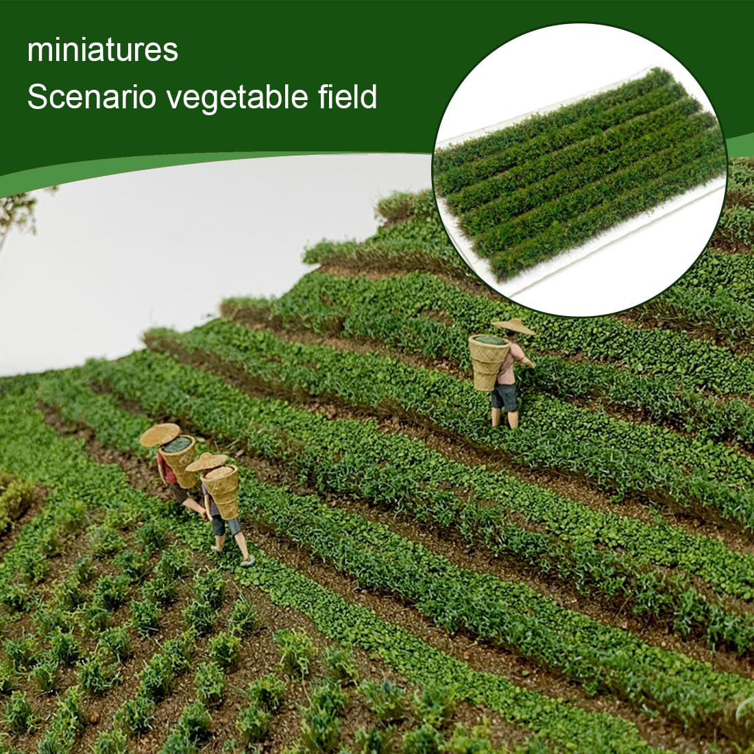 Herbe Statique HAOBIN – Touffes Modélisme – Paysages Train Et Diorama – Plastique Réaliste – Colle Non Incluse