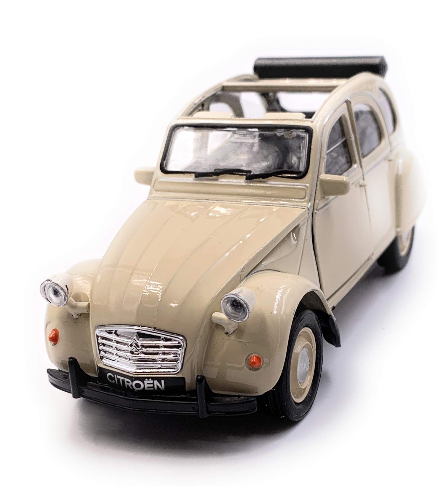 Onwomania 2CV Model Car in Beige Convertible Open Scale 1:34 (Licensed)