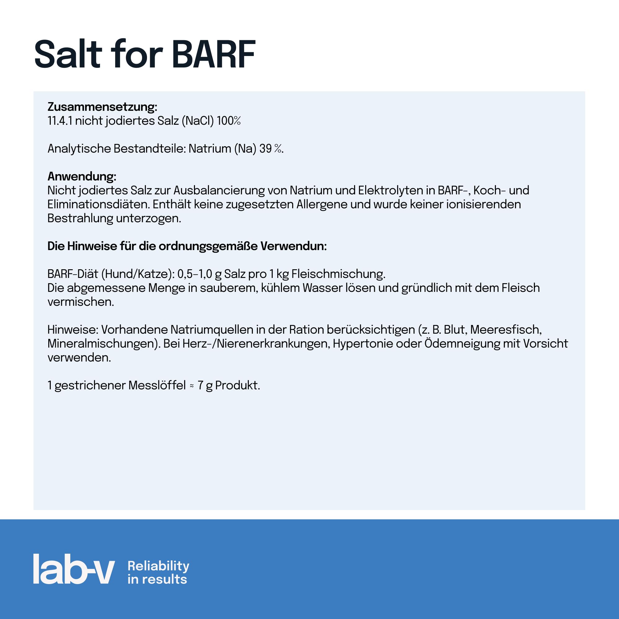 Lab-v Barf-Zusatzset für Katzen – Komplettpaket mit 9 Ergänzungen: Taurin, Algen, Calcium, Öl, Hämoglobin, Salz u. v. m. – Ergänzungsfuttermittel für Barf-Fütterung