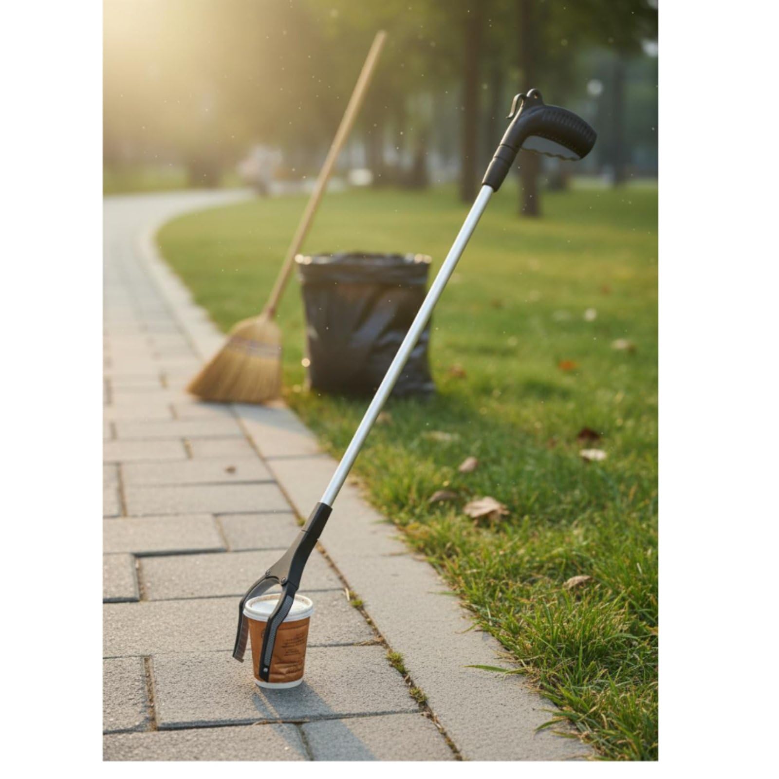 Pinza Raccogli Rifiuti Pinza Estensibile Pinza Prendi Oggetti Afferra Oggetti Impugnatura Ergonomica Presa Sicura Artiglio Foderato Struttura Leggera