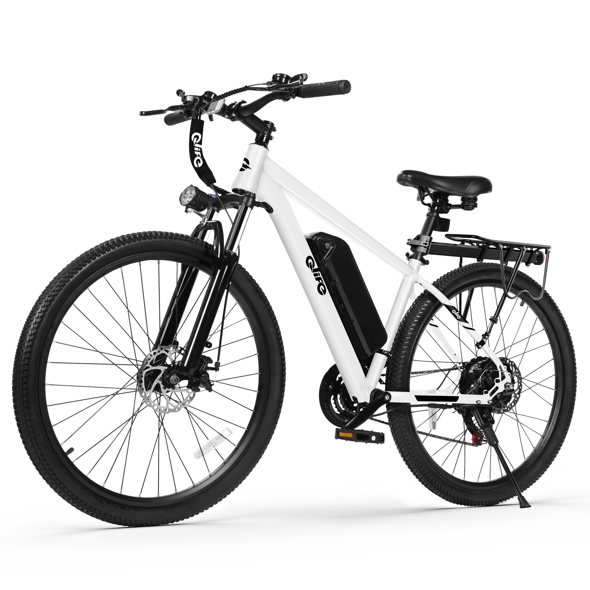 Qlife Electric Bike for Adults/Teens Racer, 21-Speed Peak 1200W Brushless Motor Adult Electric Bicycles, 48V 10.4Ah Removable Battery Mountain Ebike, Up to 55 Miles, 27.5X2.1 Tire E Bike