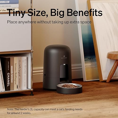 Miniatura 7 de PETLIBRO AIR - Comedero automático para gatos, dispensador automático de alimentos para gatos a batería con vida útil de 180 días, alimentador