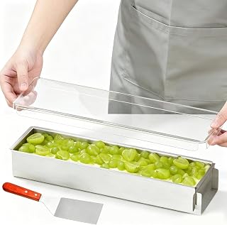 Stainless Steel Tiramisu Shape: BPA Free Adjustable Tiramisu Cake Mold with Removable Sides and Spatula, Rectangular Mousse Mold for Cake, Brownies, Cheesecake, Lasagna(40x10x6cm)