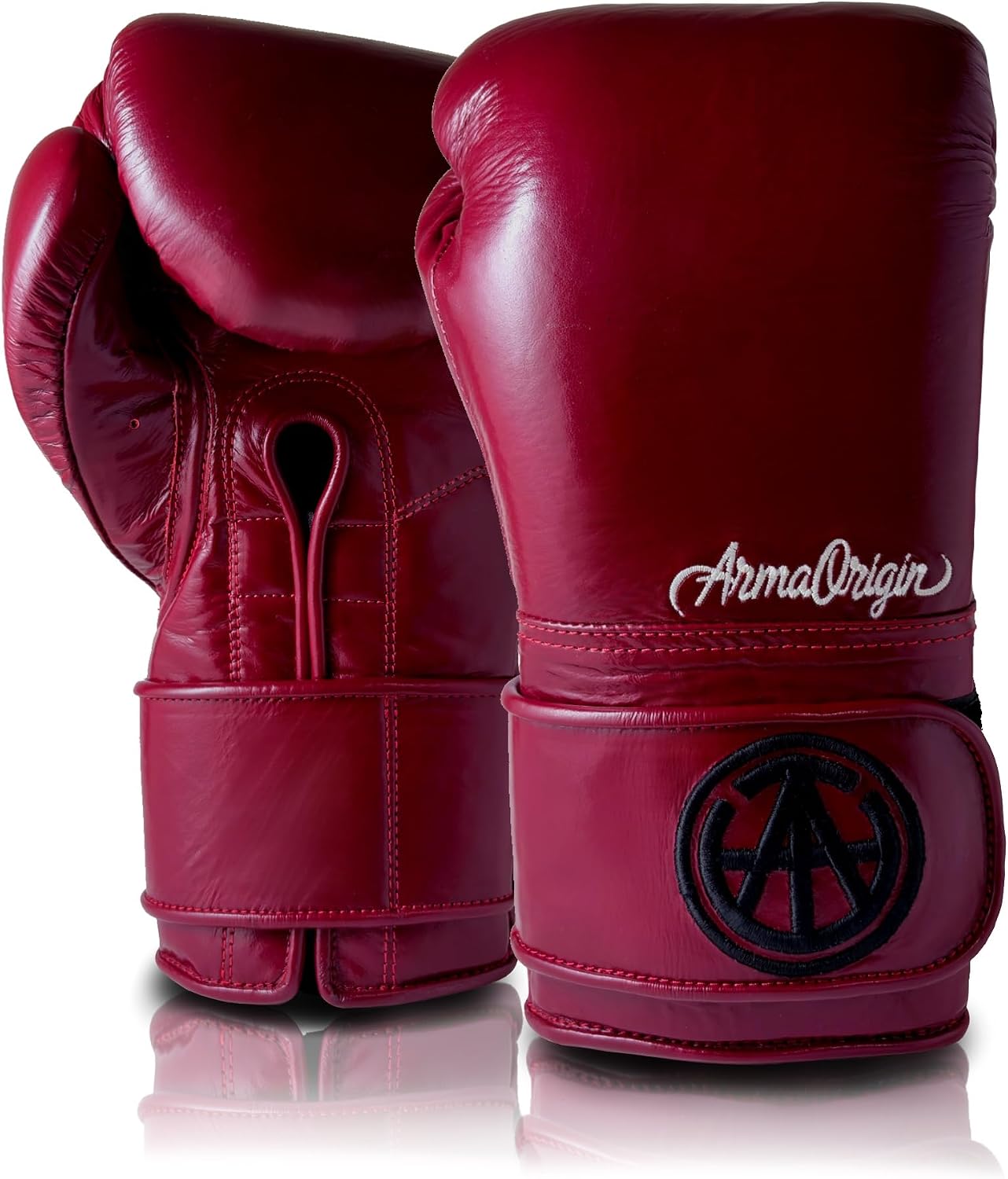 AO Classics Boxing Gloves, Pro Training Sparring, Genuine Leather, Muay Thai MMA Kickboxing, Men Women, Heavy Punching Bag Focus Mitts Pads Workout, Ventilated Palm, Multi Layered,16 Oz