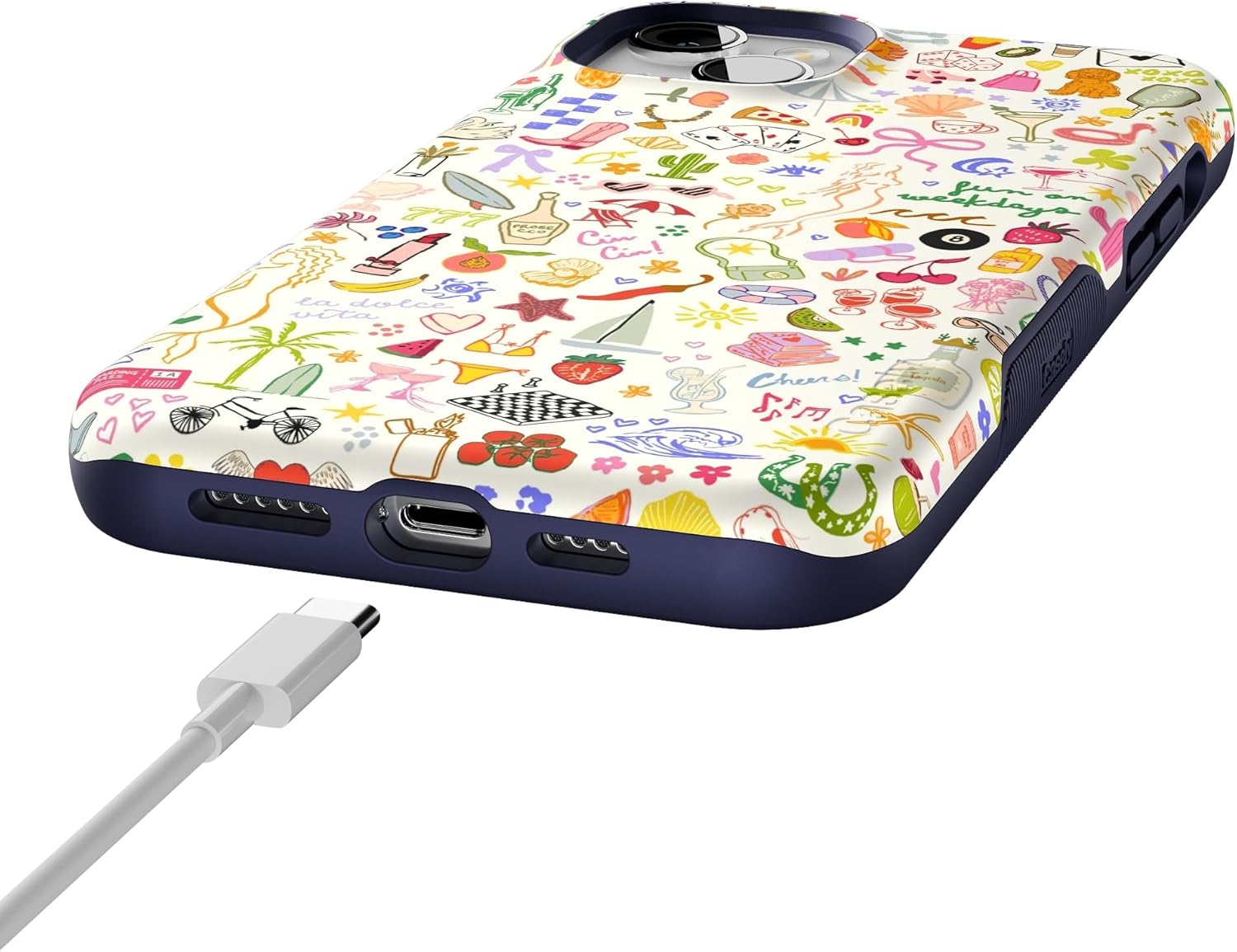 Casely iPhone 14 Plus Case | All The Fun Things | Fun on Weekdays | Bold Protective Design | Compatible with MagSafe