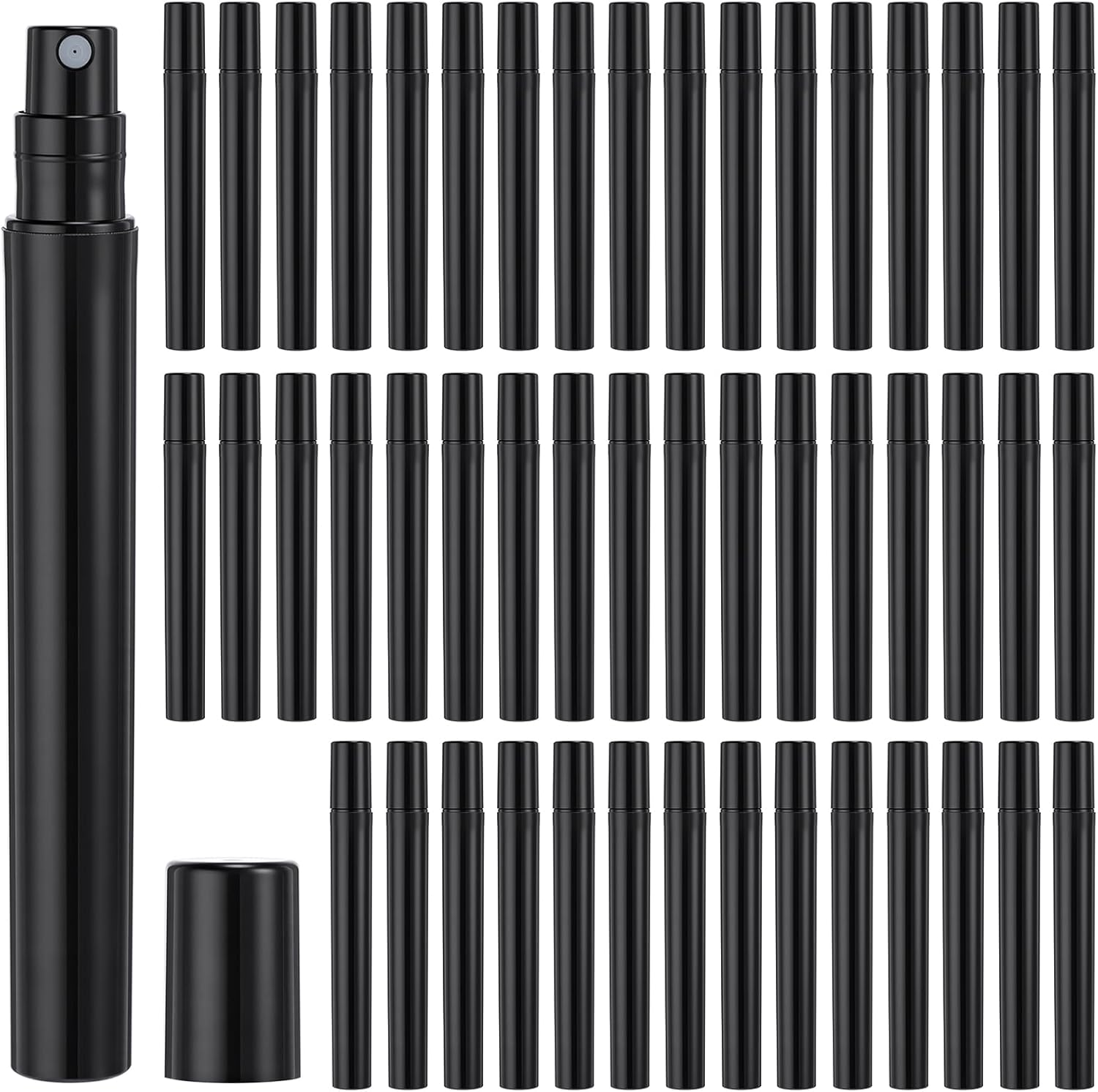 Tanlade 300 Pcs 5ml Mini Spray Bottles Refillable Clear Glass Travel Perfume Atomizer Mouthwash Bottle Cologne Small Sample Containers for Essential Oils, Retailers