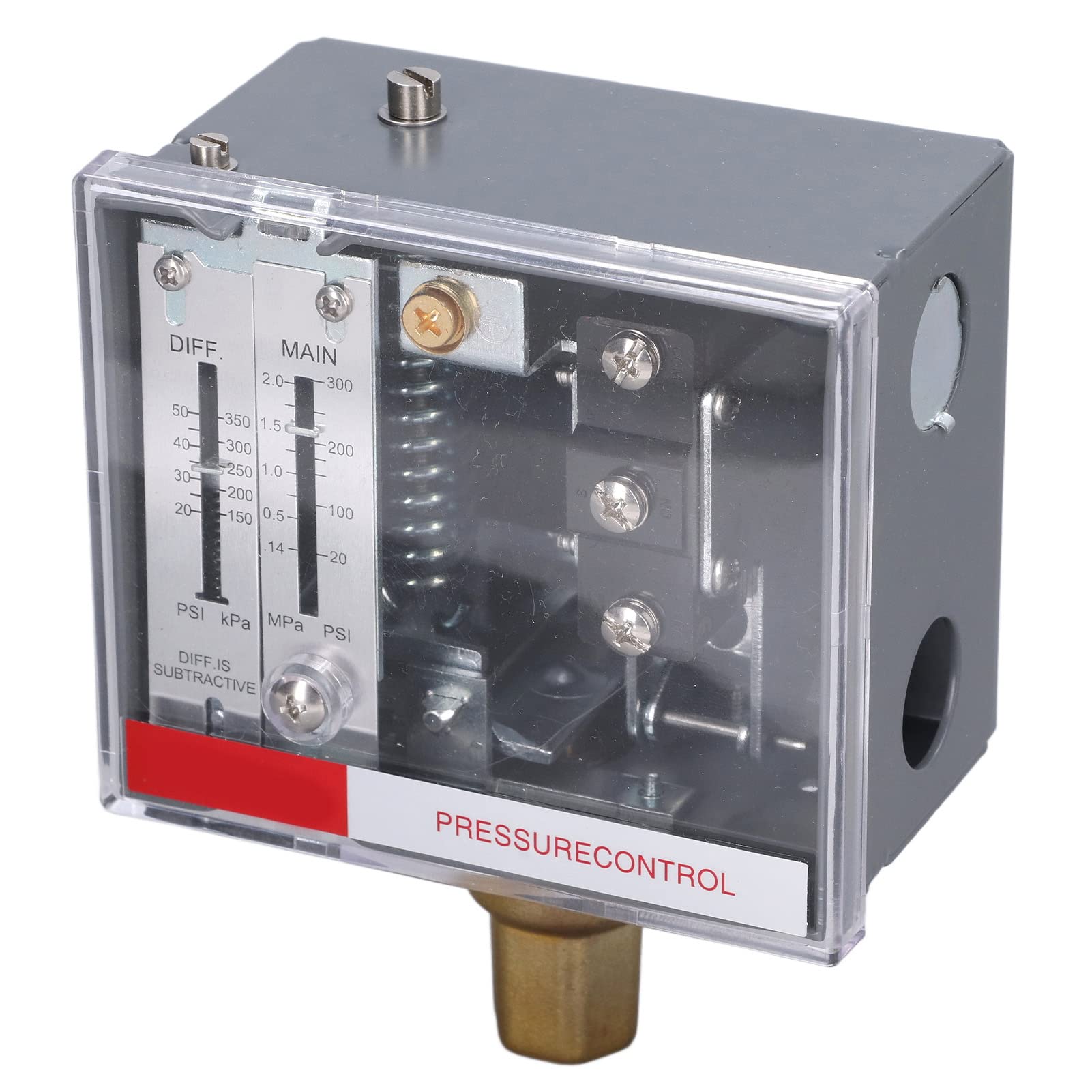 Alomejor Interruptor de Control de Presión LF56 Rango Ajustable de 20-300 Psi para Uso con Sistemas de Aire, Agua y Aceite 1 Pieza