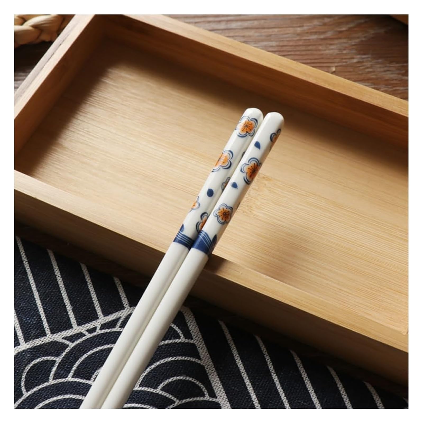 Baguettes en céramique, Cadeau japonais mignon de baguettes en porcelaine, 10 paires réutilisables céramique d'os haute qualité Chine(A)