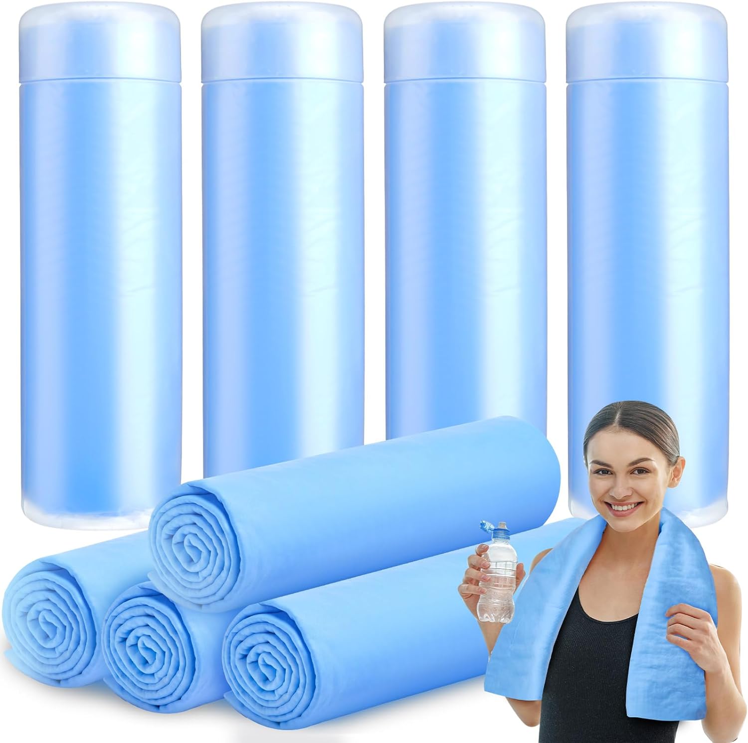 SmoothNovelty 4 Pcs Swim Chamois Towel Quick Dry Swim