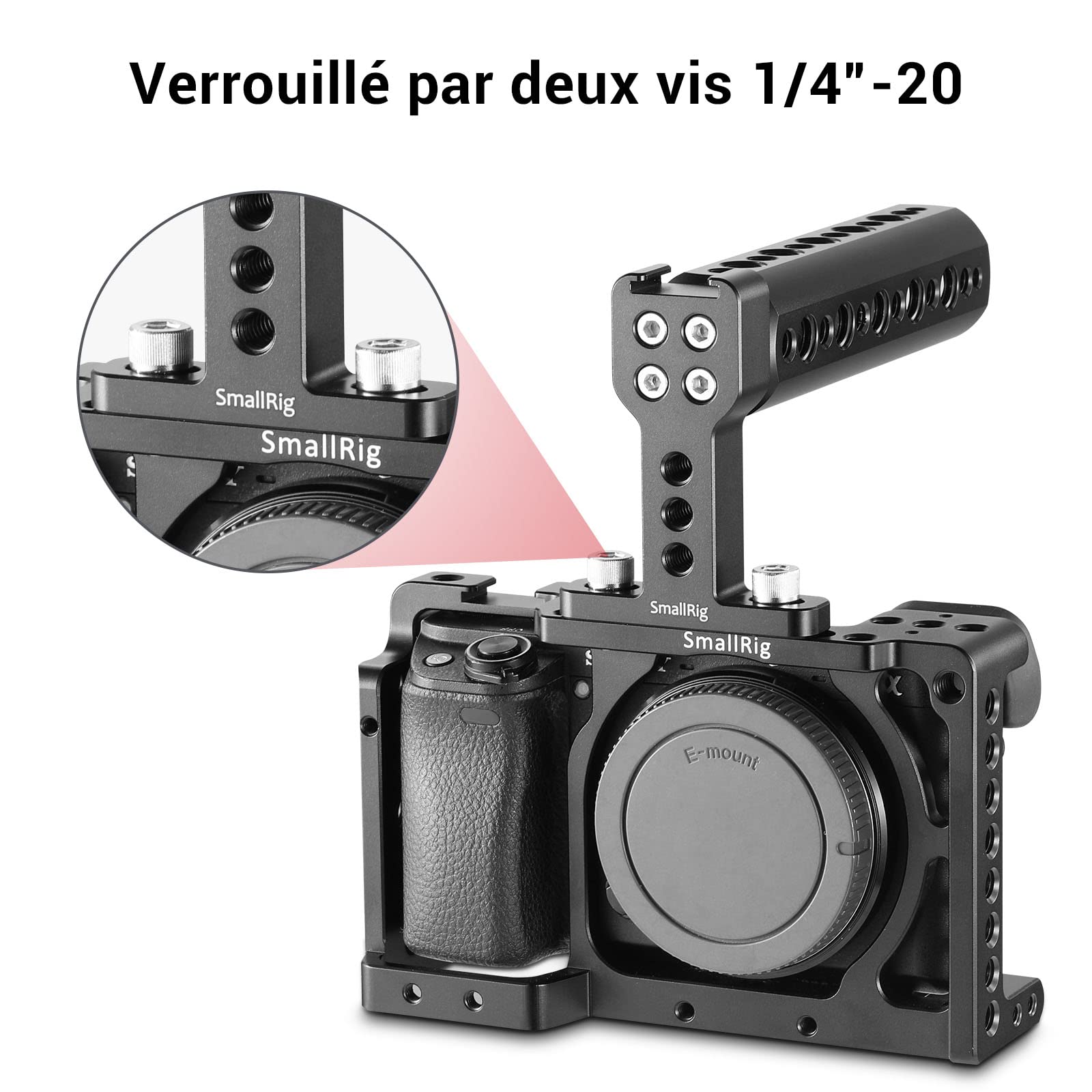 SMALLRIG Poignée Supérieure, Universel Poignee et Handle pour DSLR Camera Rig - 1638C