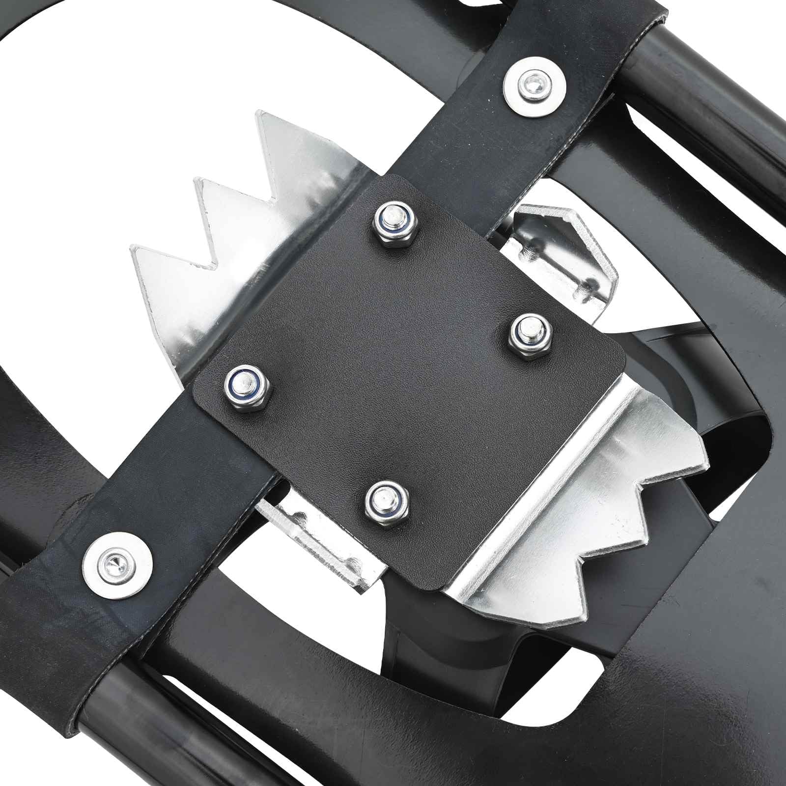 vidaXL Ciaspole 3 in 1 Nero 78,5 x 22 cm Alluminio e HDPE, Ciaspole in alluminio per il giardino, attrezzatura outdoor regolabile, accessori moderni per camminare sulla neve