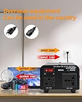 Vista 5 de LVYUAN Convertidor de transformador de voltaje de 500 vatios de aumento y bajada de 110-120 voltios a 220-240 voltios y de 220-240 voltios a 110-120