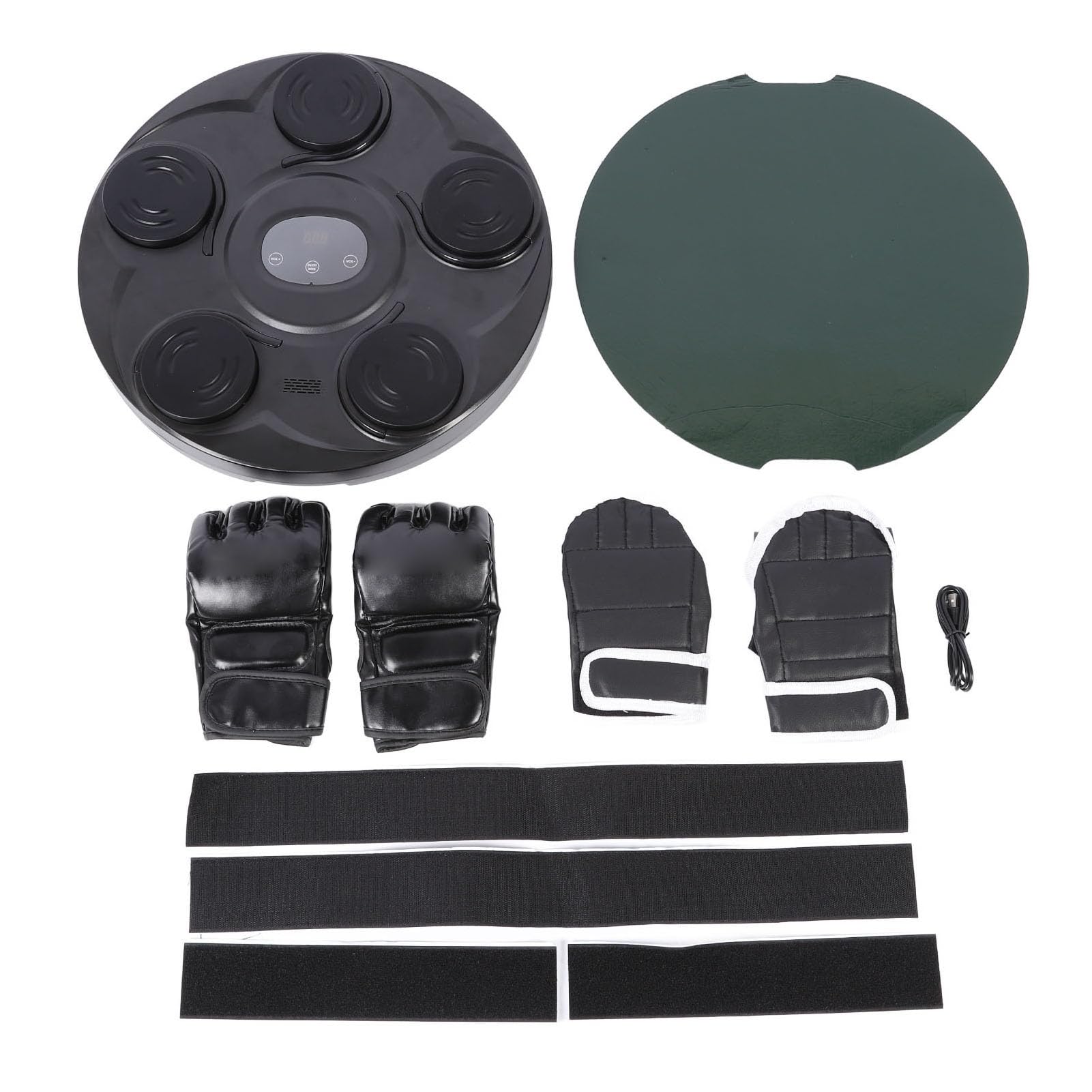 Alomejor Máquina de Boxeo con Música Inteligente, Objetivo de Perforación Electrónico Bluetooth con Luces LED, Entrenador de Boxeo Montado en la Pared para Entrenamiento en Gimnasio en Casa