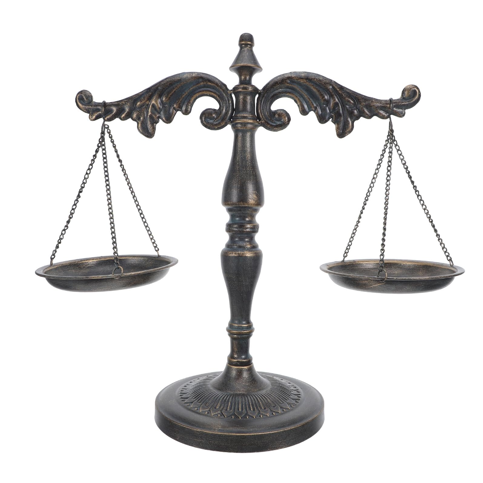 Balance en fer forgé rustique Cabilock : objet déco intérieure patiné élégant pour salon et bureau