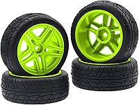 Vista 4 de OD2.75 pulgadas, llantas de cubo hexagonal de 0.479 pulgadas, llantas de nailon y goma compatibles con HSP Tamiya HPI, Kyosho Traxxas WLtoys 1/10