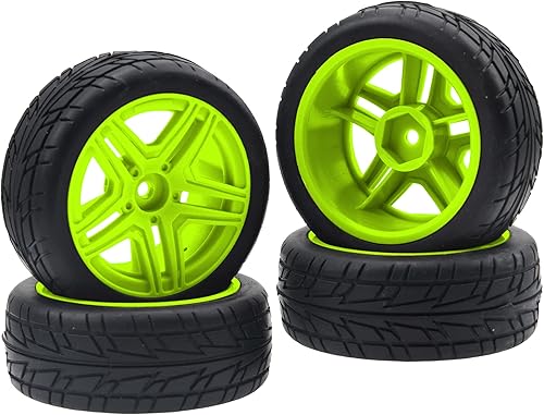 Miniatura 4 de OD2.75 pulgadas, llantas de cubo hexagonal de 0.479 pulgadas, llantas de nailon y goma compatibles con HSP Tamiya HPI, Kyosho Traxxas WLtoys 110 112