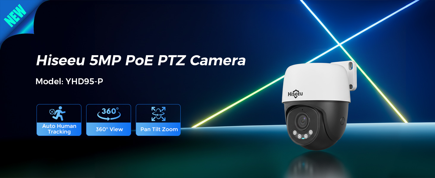 Amazon.com : Hiseeu 【360° Panoramic】 5MP PoE PTZ Security Camera