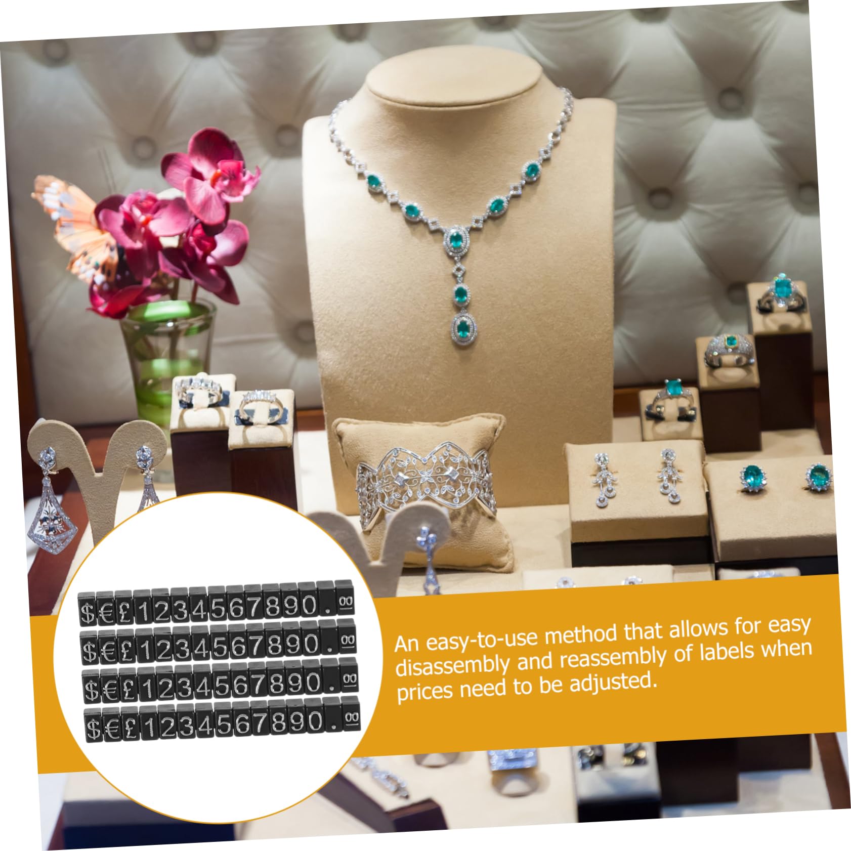 50sätze Teiliges Preisdisplay Würfel Preisetiketten Für Schmuck Geschäfte Verstellbare Preisschilder Für Juwelierbedarf Elegant Und Praktisch Für Verkaufsstände