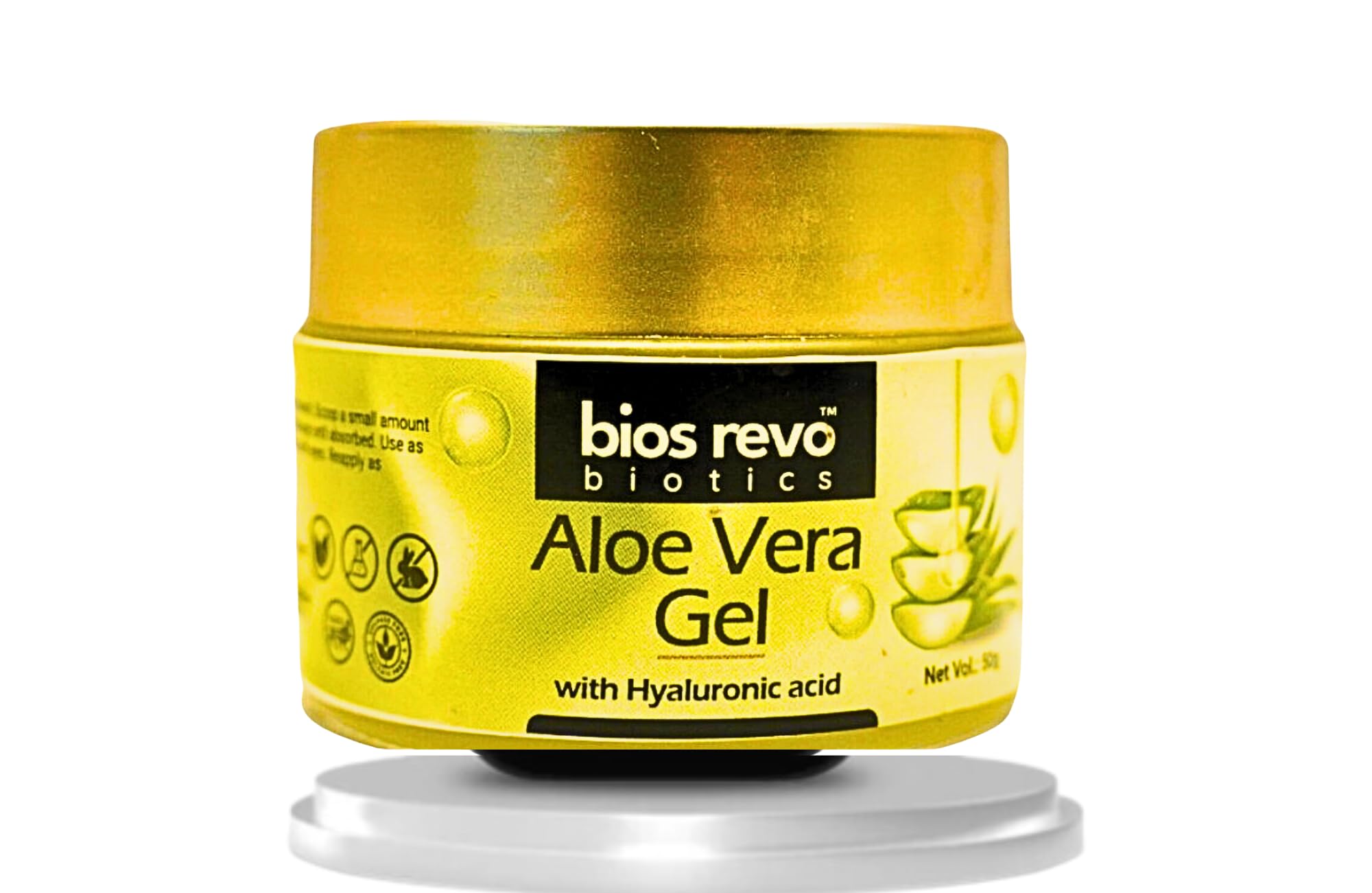 Aloe Vera Skin Gel with Hyaluronic Acid & Vitamin E, Multipurpose skin gel, 50 gm, For Men & Women, For All Sin Types