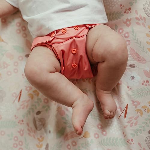 Miniatura 3 de Kinder Juego de 5 pañales de tela reutilizables para bebé, estilo bolsillo, camiseta atlética que absorbe la humedad, recién nacido a orinal 7-60