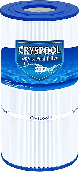 Cryspool® 08047 Filter Compatible with CCX1000RE (CC 1000E), XStream CC1000RE, PXST100, C-8311, FC-1285, 100 Sq. Ft Pool Filter Cartridge, L×OD: 17-3/8"× 8-15/16”, 1 Pack