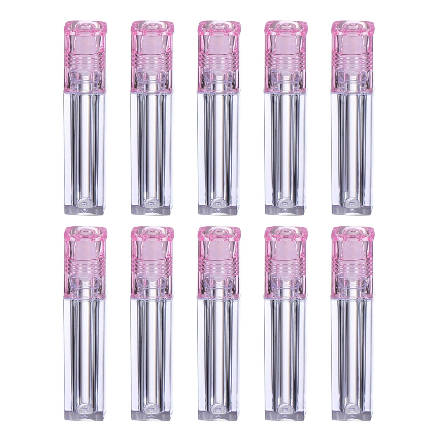 Beaupretty 10-Pack Refillable Lip Oil Roller Bottles 3.54 Inch Mini Roll-on Containers for Essential Oils Lip Gloss Travel-Friendly