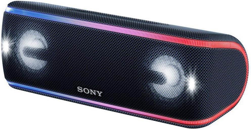 SRS-XB41 Portable Bluetooth Speaker: Wireless Party Speaker with Flashing Line Light - Loud Audio for Phone Calls Bluetooth Speakers - Black - SRS-XB41