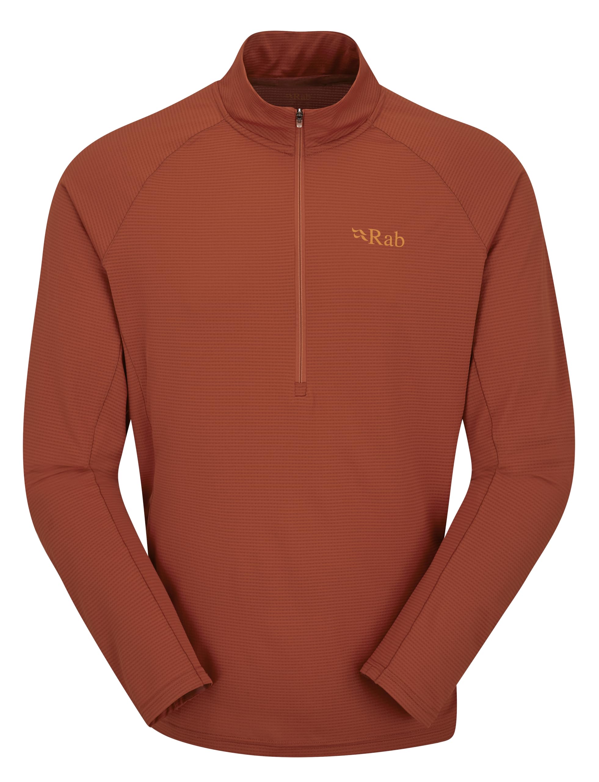 Rab Men’s Sonic LS Zip Lightweight Breathable Long-Sleeve T-Shirt for Trail Running & Trekking - Red Clay - XX-Large