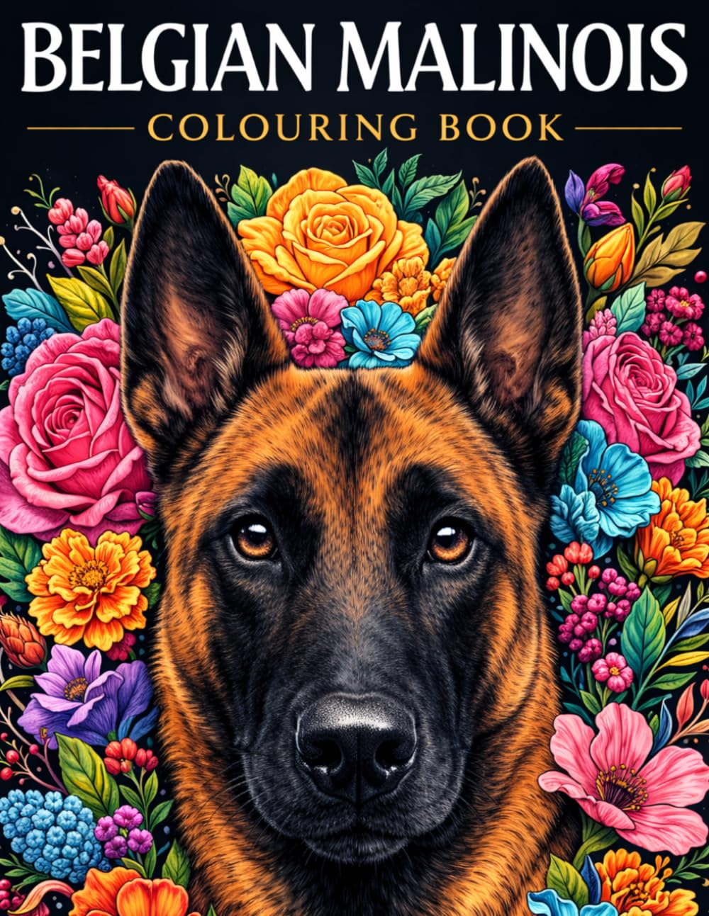 Belgian Malinois Colouring Book: 50 Beautiful Belgian Malinois Designs Featuring Puppies and Adult Dogs for Relaxation and Creative Fun (Dog Breed Colouring Books)