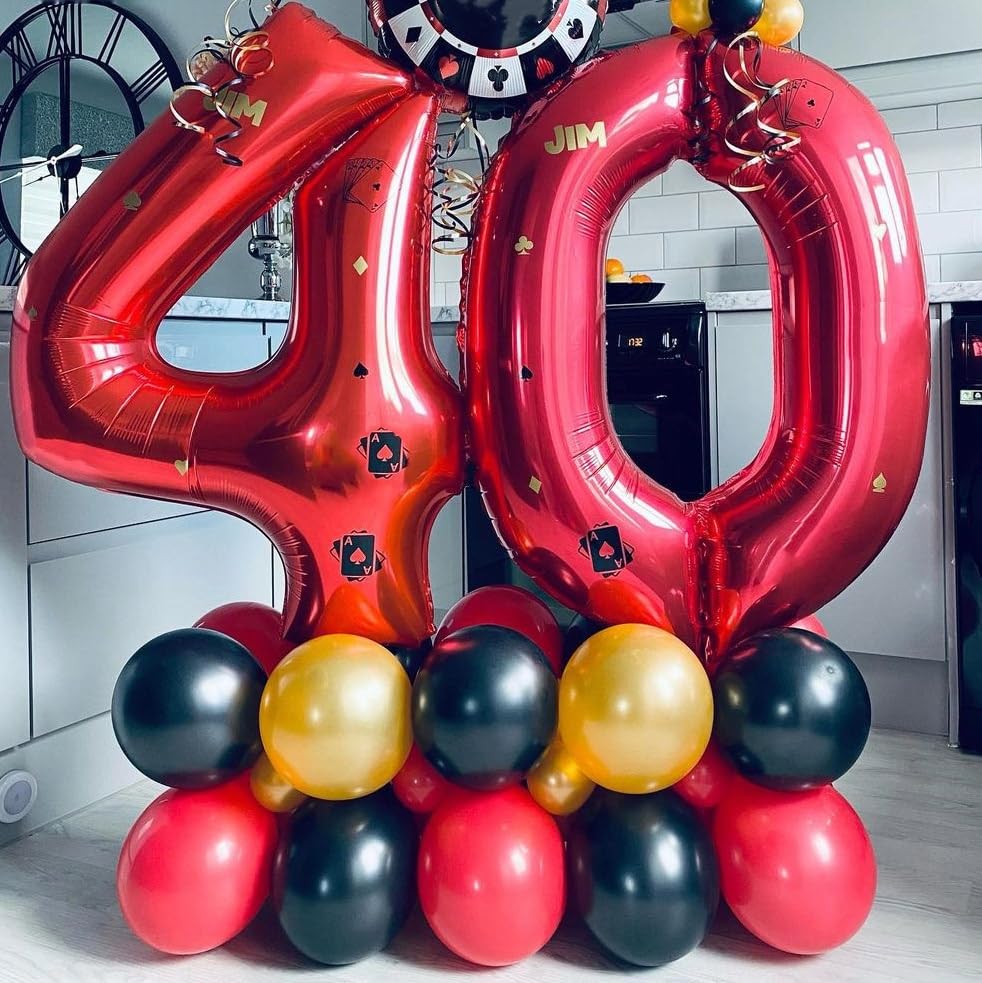 Acquista I Palloncini Rossi A Forma Di Numero - Foto 9