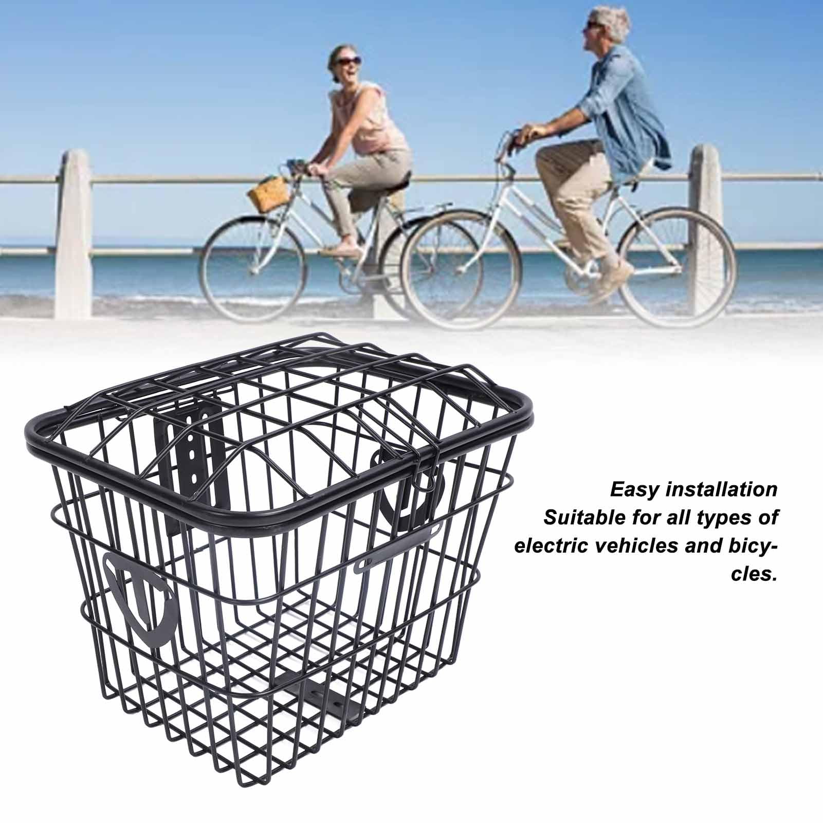 Amazon.co.jp: 蓋付き折りたたみ自転車フロントバスケット