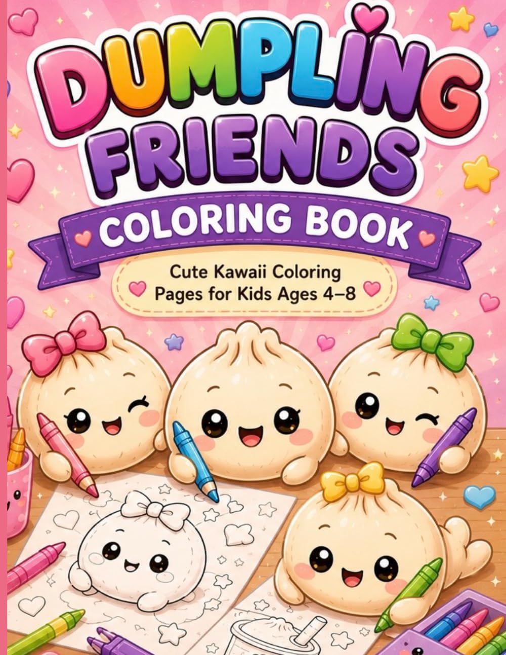 Dumpling Friends Coloring Book: A Sweet Kawaii Adventure
