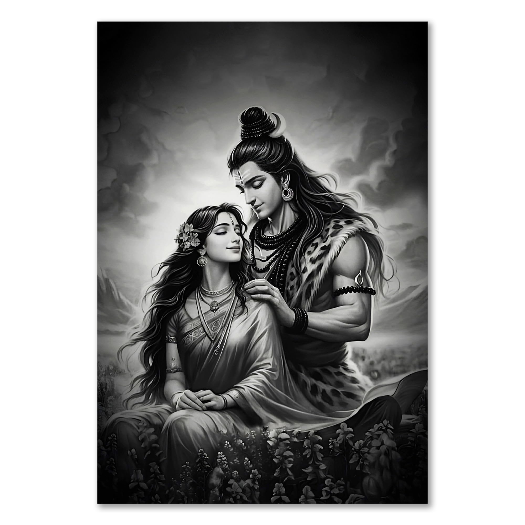 Shiv Parvati Poster - Lord Shiva & Parvati Wall Art -10