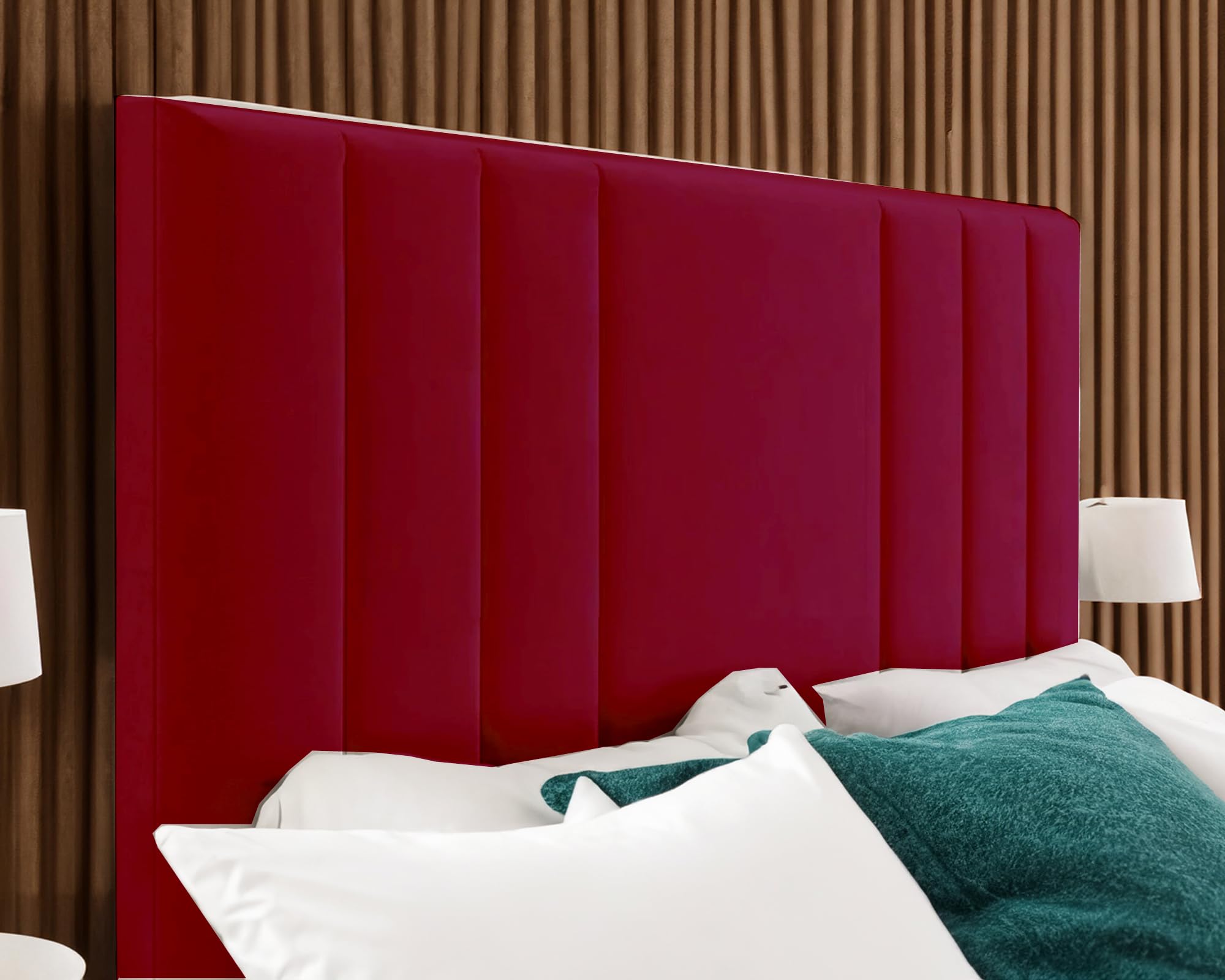 QUALITY RIO CHENILLE HEADBOARD - 2FT6, 3FT, 4FT, 4FT6, 5FT, 6FT SIZE HEADBOARD WITH 30" HEIGHT - BEAUTIFUL DESIGN DIVAN BED HEADBOARD (PURPLE, 6FT SUPER KING SIZE)