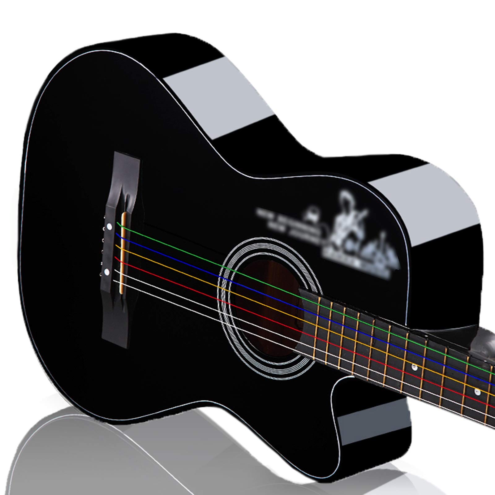Chitarra acustica con corde in acciaio, 96,5 cm, per ragazzi e studenti, perfetta come regalo di Natale e Capodanno per bambini e adulti, kit completo per principianti