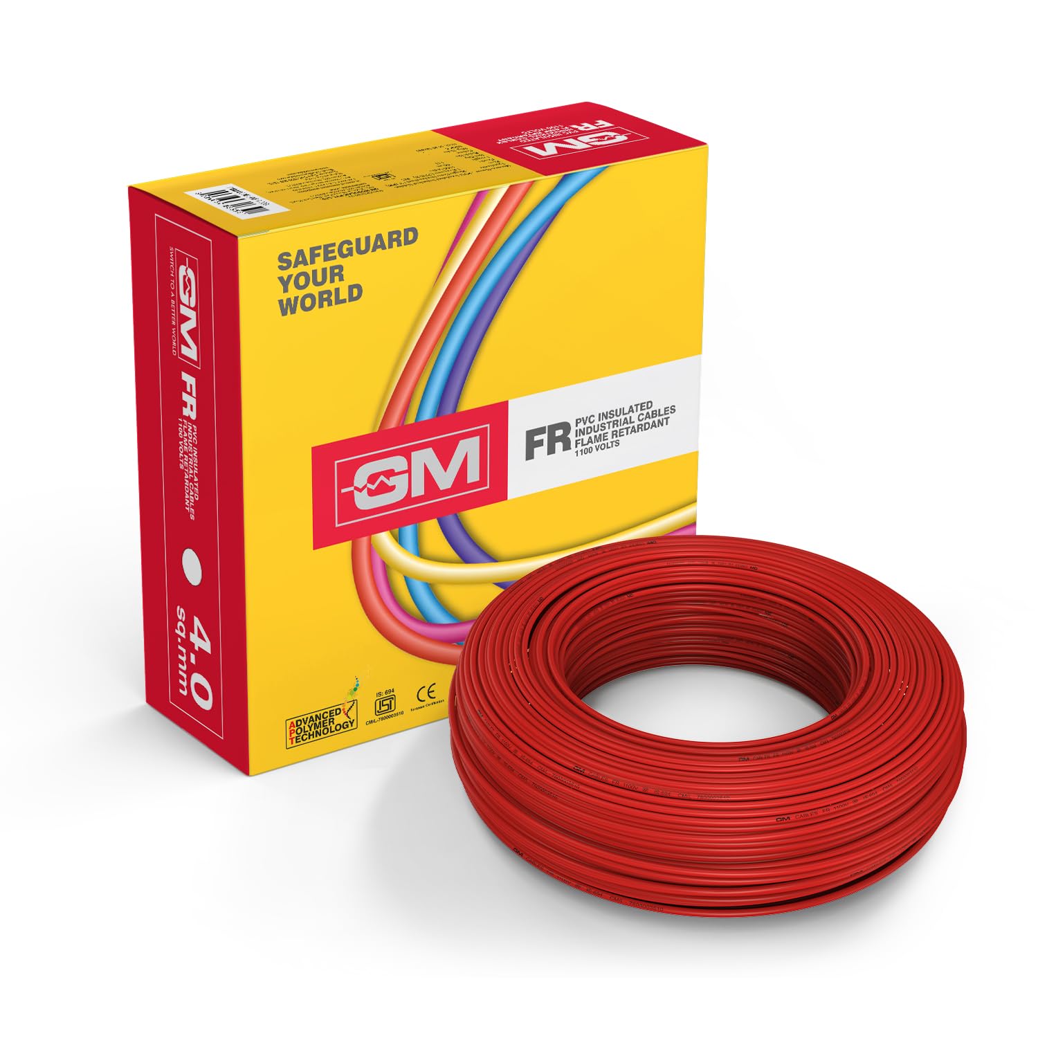 GM Flame Retardant Wire 1.5 Sq mm - 45 Meter Yellow PVC Insulated Copper Cable for House Wiring, Industrial & Automotive Use — Amazon image 25