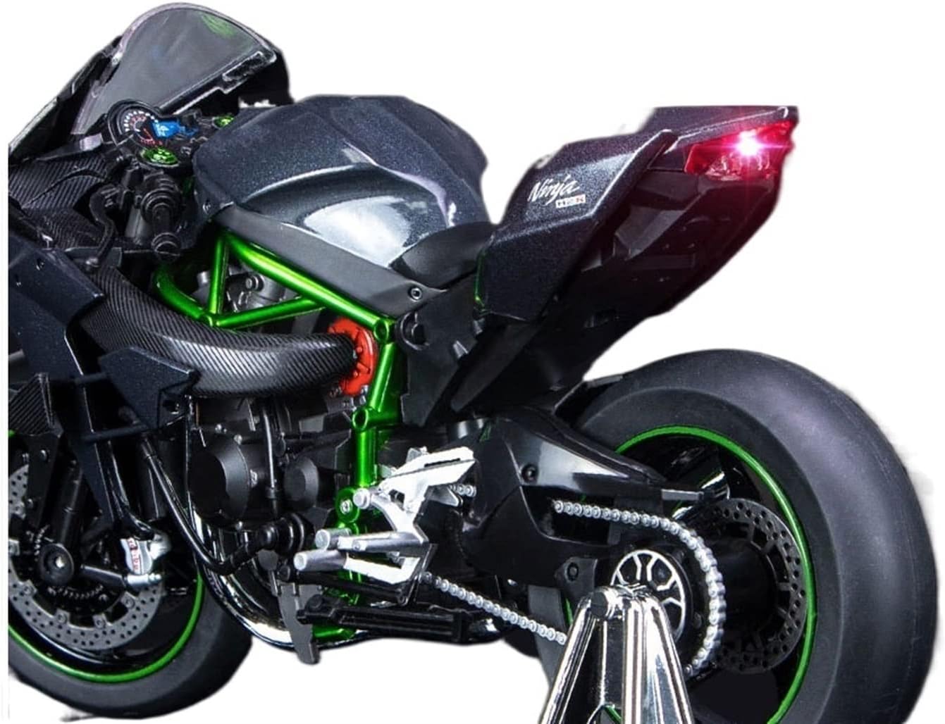 HTASFCI Motorcycle Model H2R 1:9 Simulation Motorbike Model Modern Photography Vehicle Decorations Heavy Duty Locomotive Street Car Replica Gifts