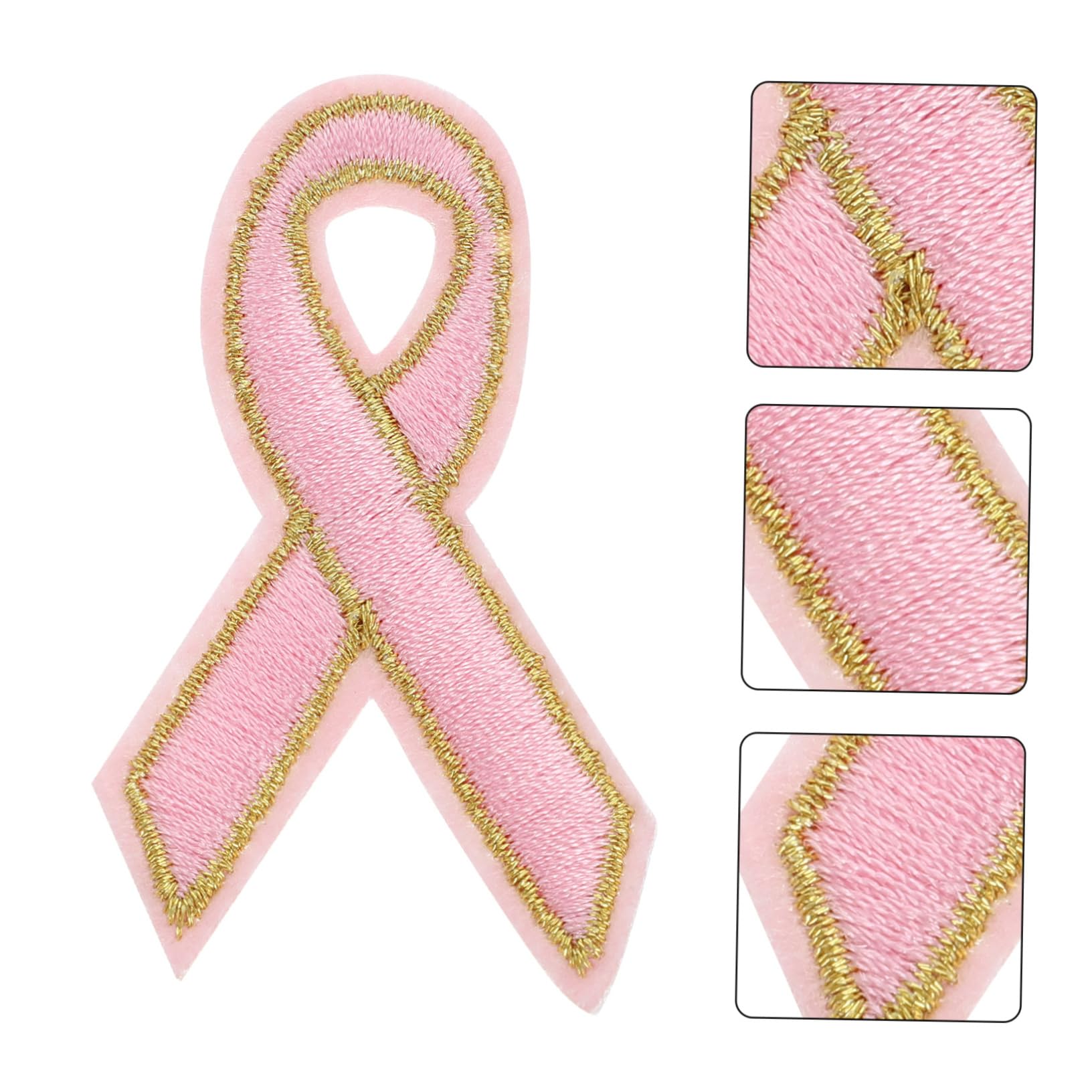 60pezzi Toppe Rosa Per Consapevolezza Al Patches Termoadesive Per Abbigliamento e Decorazioni Riparazioni Per Jeans e Magliette