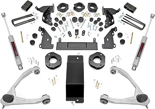 Rough Country 4.75 Inch Lift Kit Combo for Chevy/GMC 1500 w/Stock Cast Aluminum Control Arms (2014-2015) - Includes Aluminum Finish Control Arms