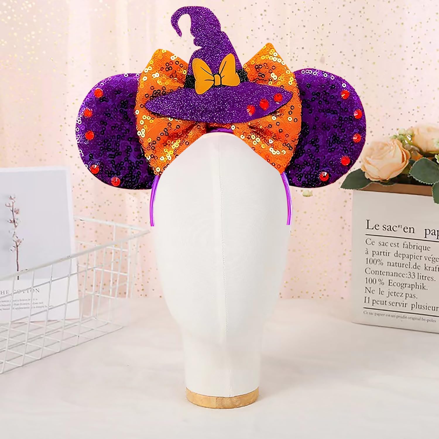 Mouse Ears Bow Headbands Halloween Cosplay Hair Decoration, Festivals Costume Dress-Up Accessories