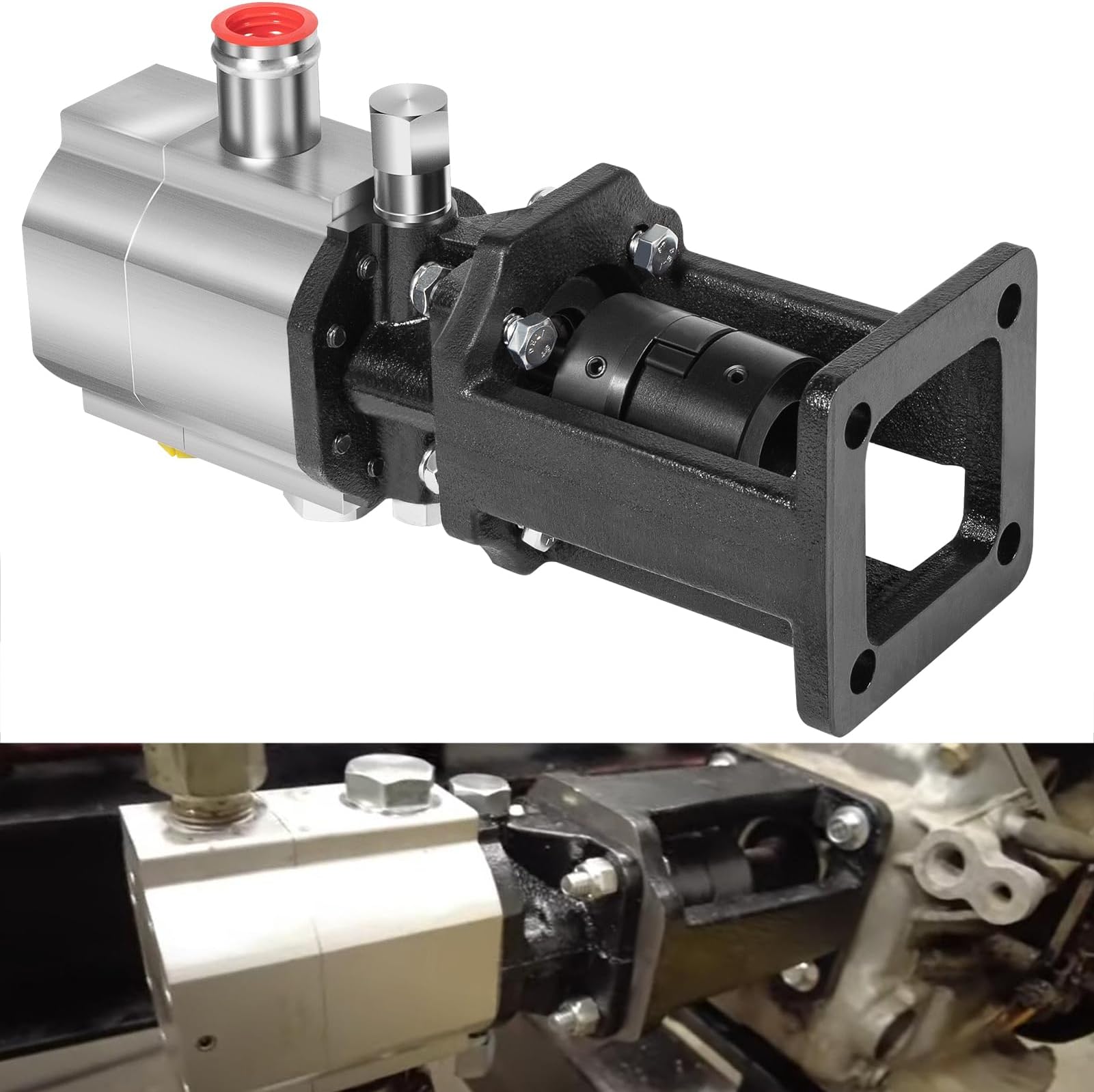Log Splitter Build Kit: 13 GPM Hydraulic Wood Splitter Pump 4000 PSI 2 Stage, Coupler, Mount, Bolts, Hydraulic Gear Log Splitter Pump for Huskee, Speeco, etc or DIY Splitter for 3/4" Engine Crankshaft