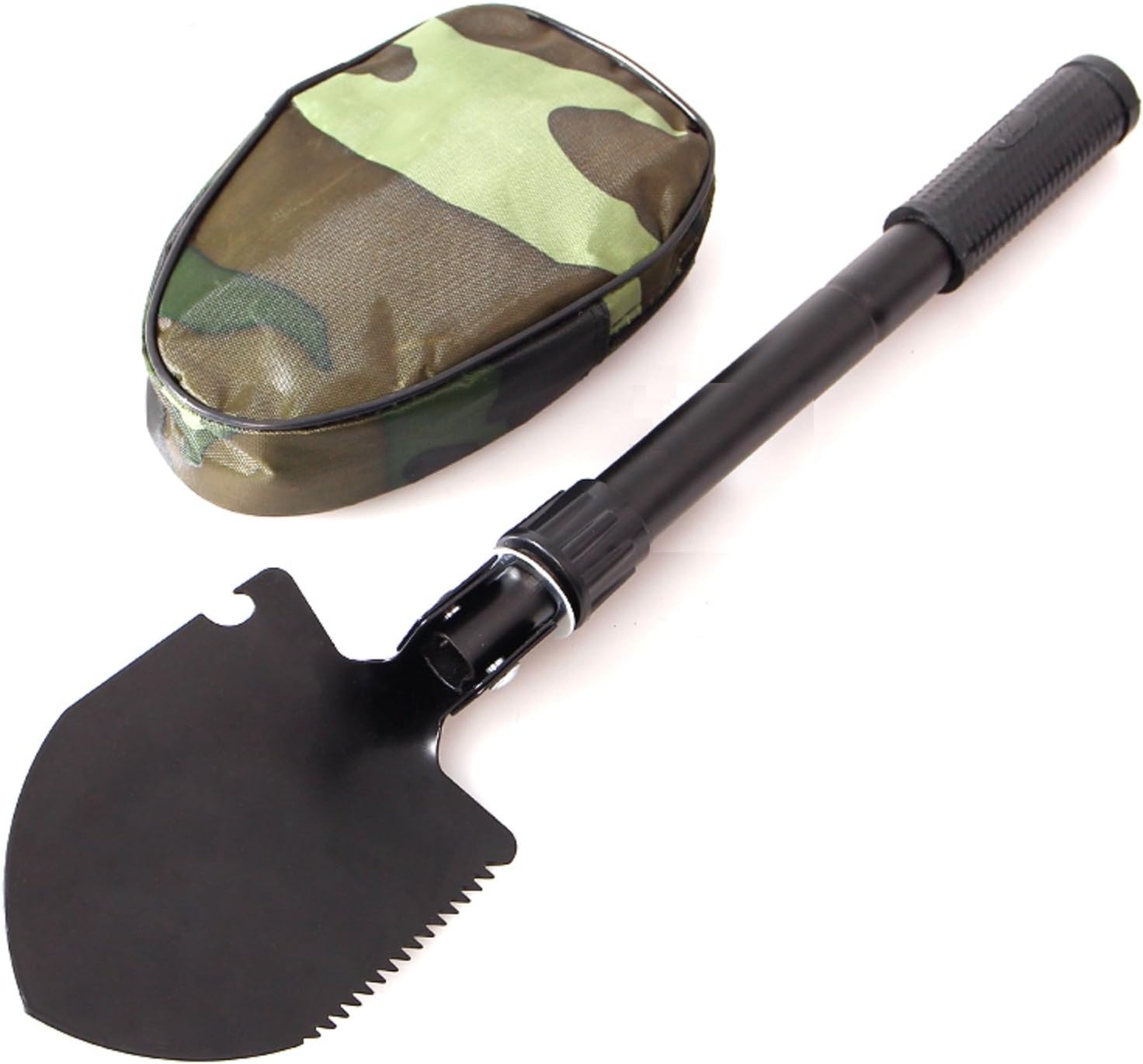 New (2) Multi-Tool Folding Shovel with Pouch, Camping Field Gear Survival Tool. Great for Emergency Situations to keep in Car, Truck. Garden Shovel